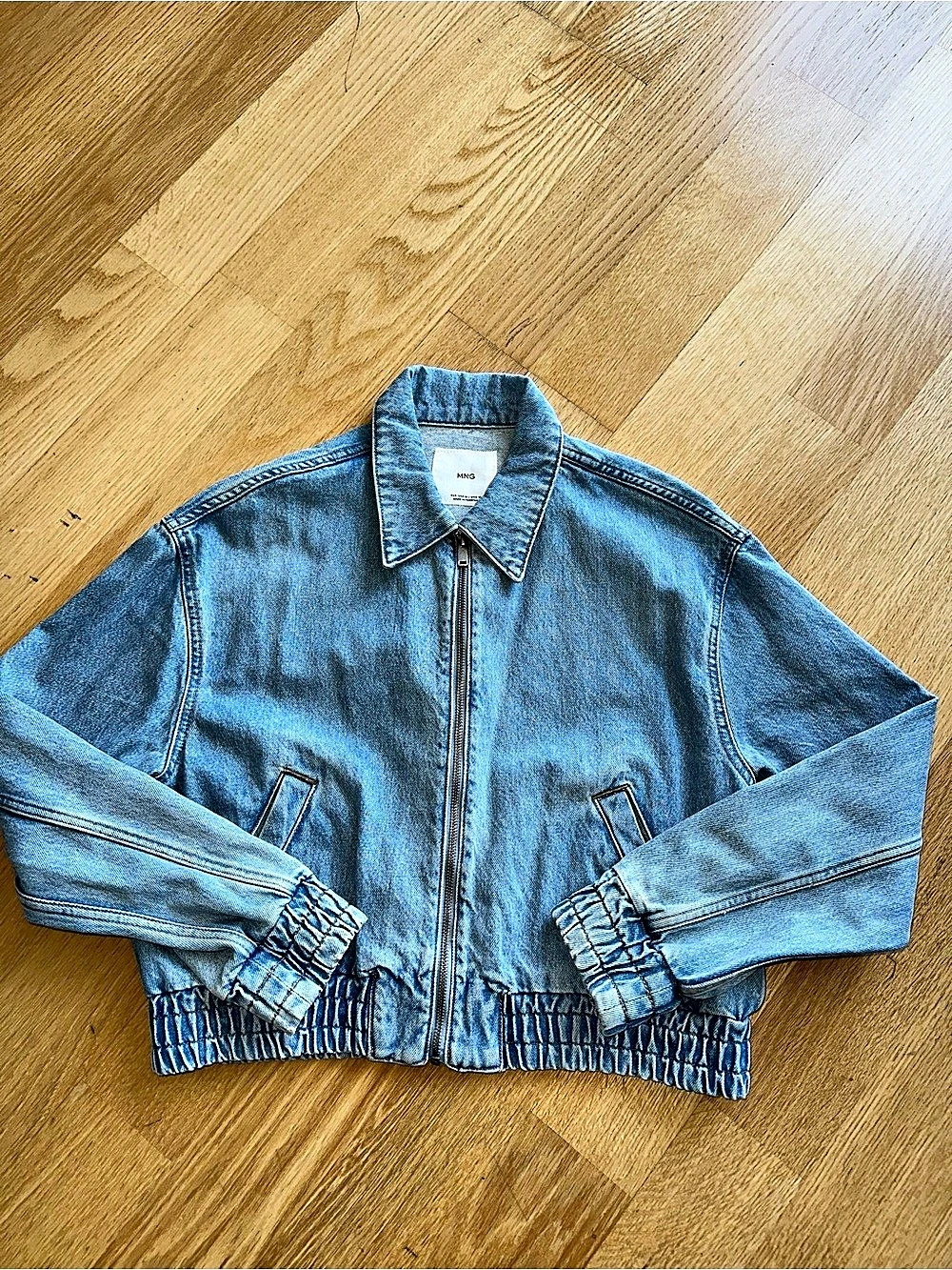 Mango Blue Denim Jacket Like New